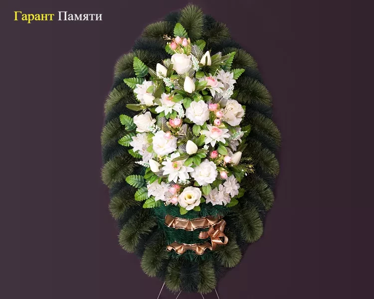 Венок Овал , двойной волан 032